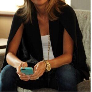 💕DREW💕 Cape Zip Up Blazer Black Small S